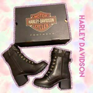 Harley Davidson Size 10 Women’s Marinda 9” Lace Motorcycle Riding Boots